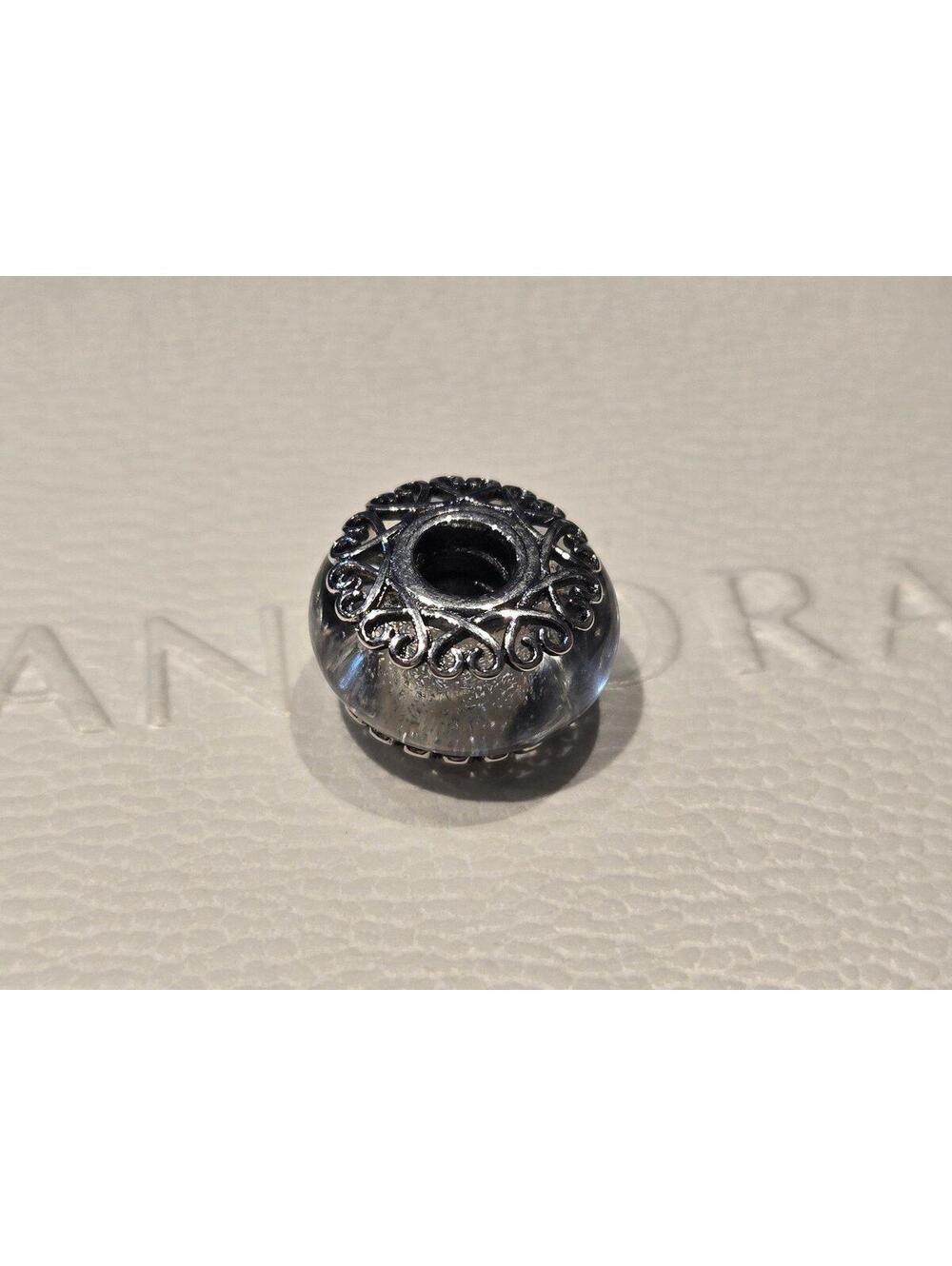 Pandora charm s925 ale silver glass bead